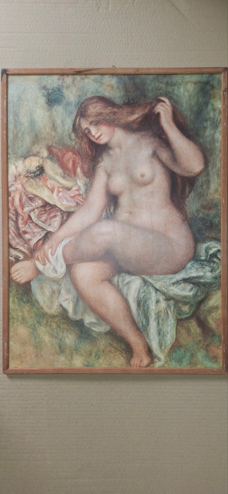 « Baigneuse assise » (Baigneuse assise) Renoir 46x63 cm, Antiquités & Art, Art | Dessins & Photographie, Enlèvement ou Envoi, Reproduction