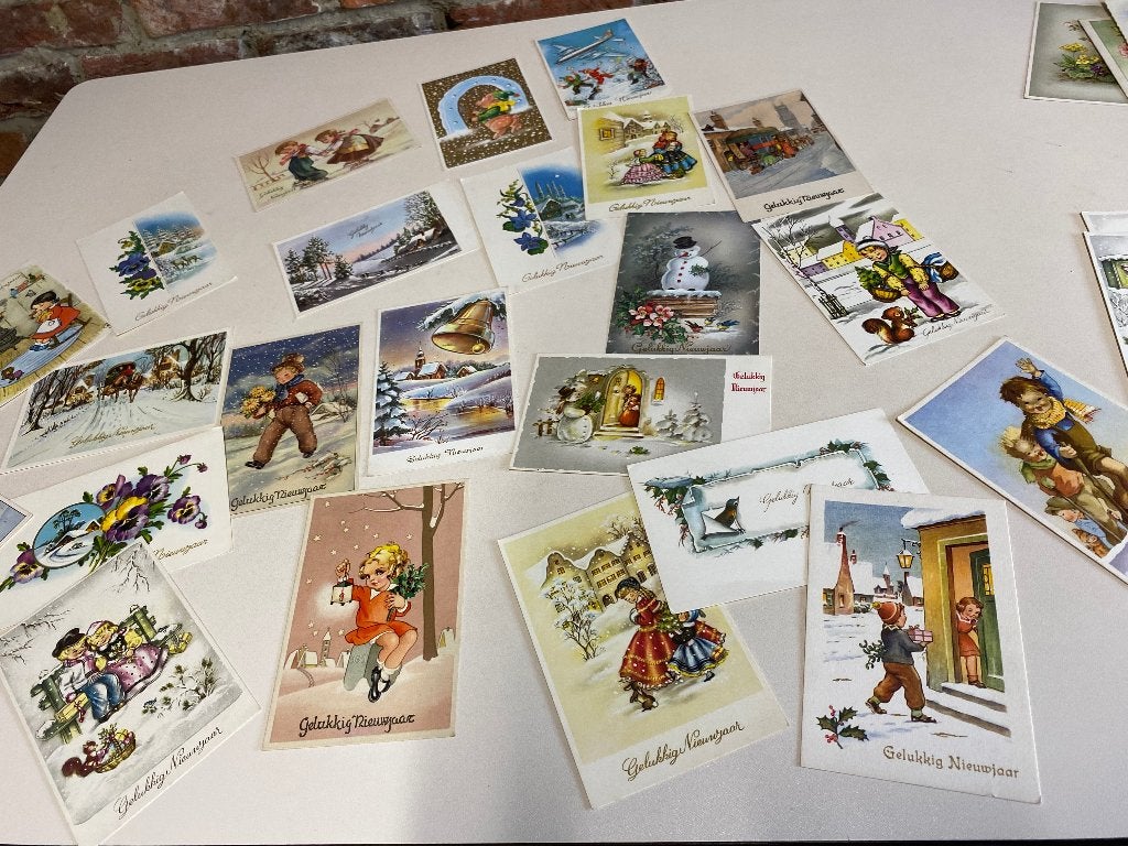 Zeer oude originele kerstkaarten, Ophalen, Nieuw