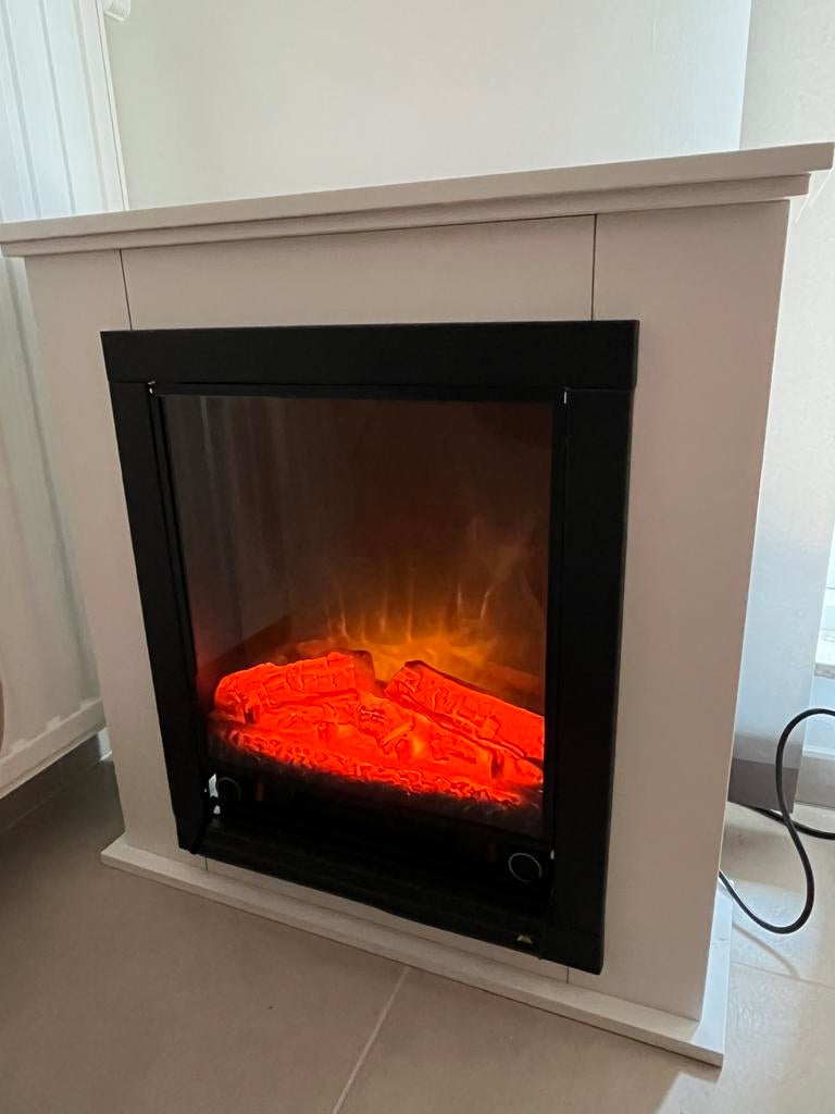 Mooie electrische open haard (met verwarming), Ophalen, Zo goed als nieuw