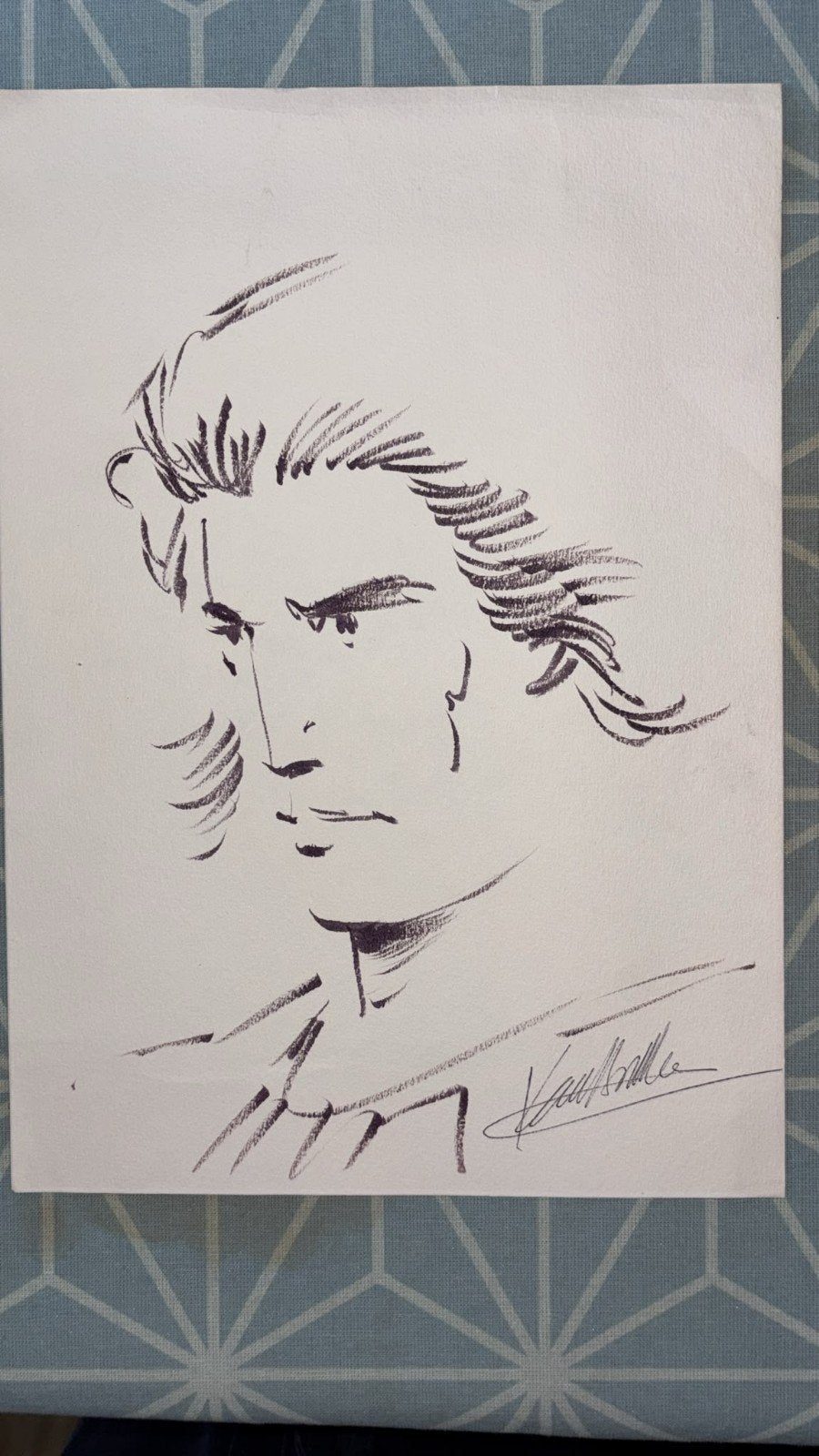 originele tekening le chevalier rouge de rode ridder Karel B, Ophalen of Verzenden