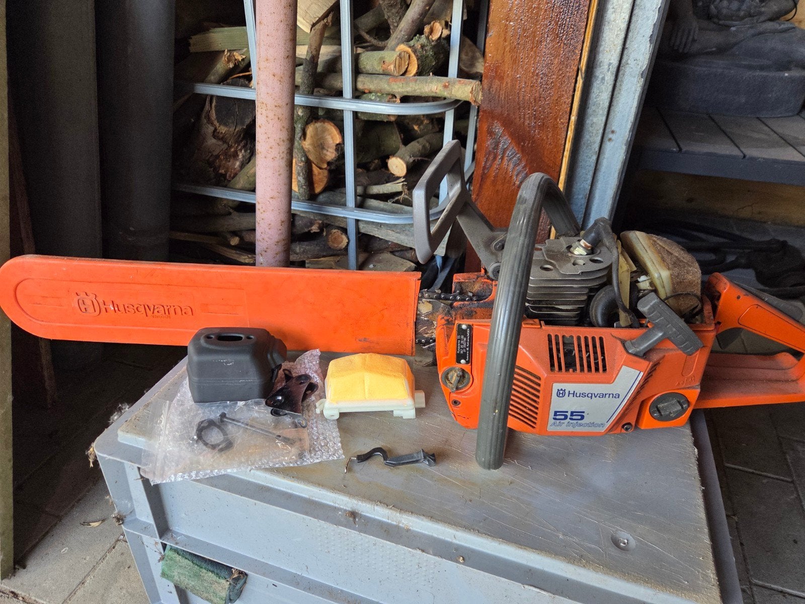 Husqvarna 55 kettingzaag, Doe-het-zelf en Bouw, Gereedschap | Zaagmachines, Ophalen, Kettingzaag