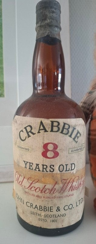 Whisky Crabbie 8 years volle fles ( zeer oude fles), Verzamelen, Overige gebieden, Overige typen, Nieuw, Ophalen of Verzenden