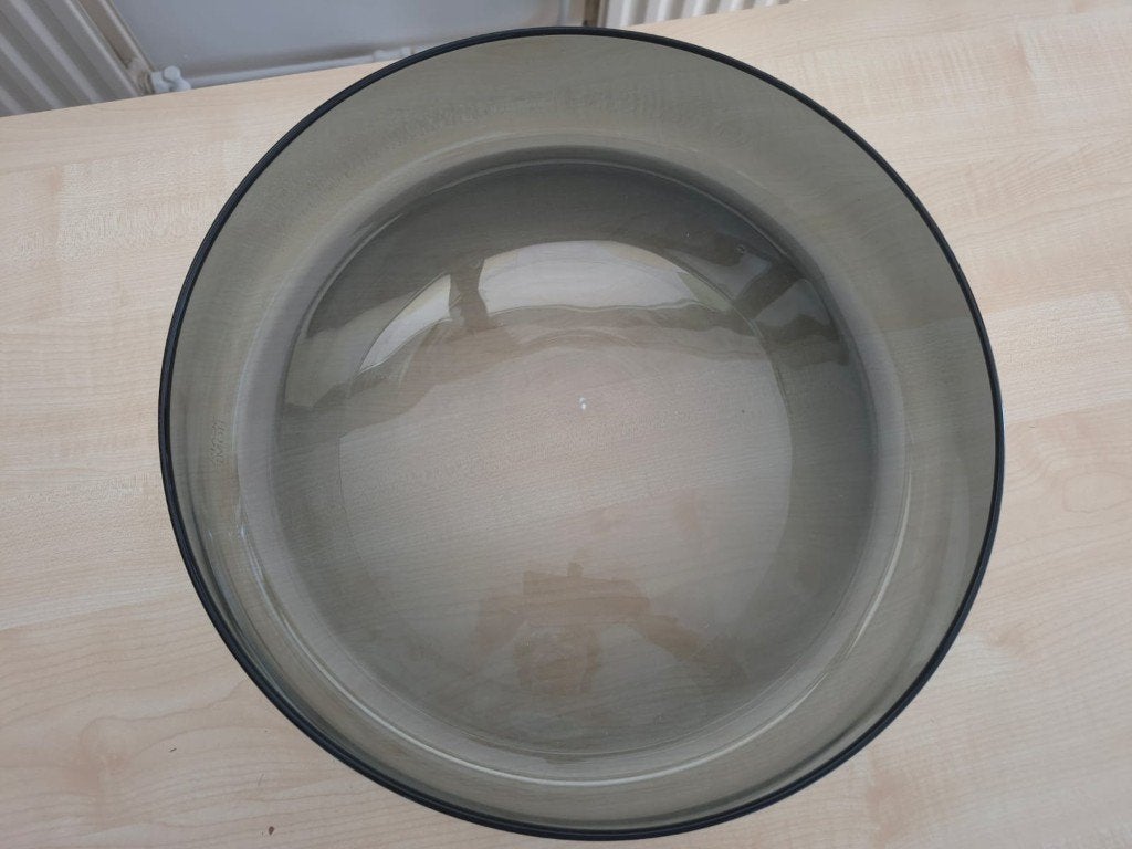 Prachtige Scapa glazen schaal–Rookgrijs–Zo goed als nieuw, Ophalen, Schaal, Rond, Glas