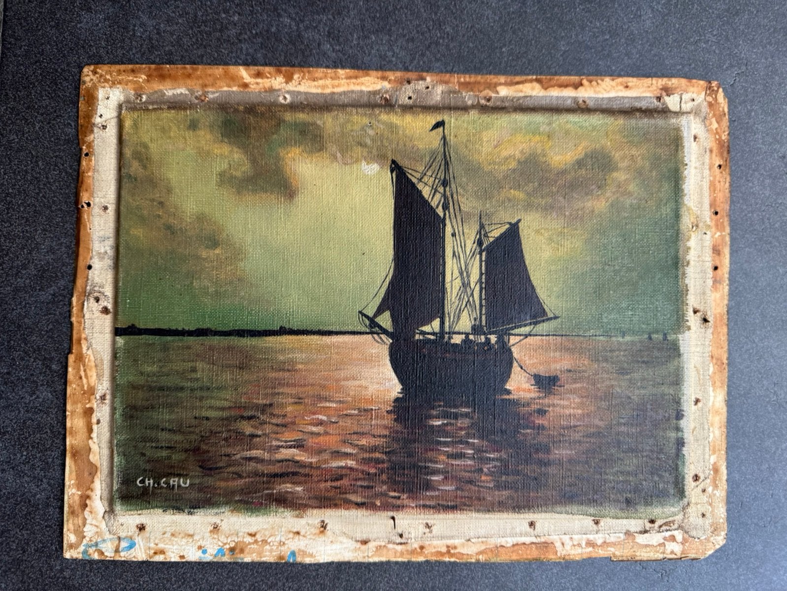 Peinture de navire 27 - 19 cm, Enlèvement