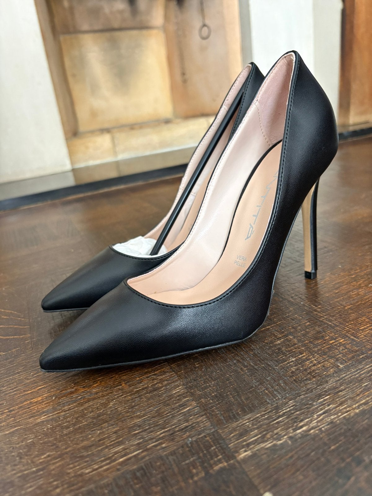 Escarpins marque identita artisanales 100% Made in Italy, Envoi, Neuf, Noir, Escarpins