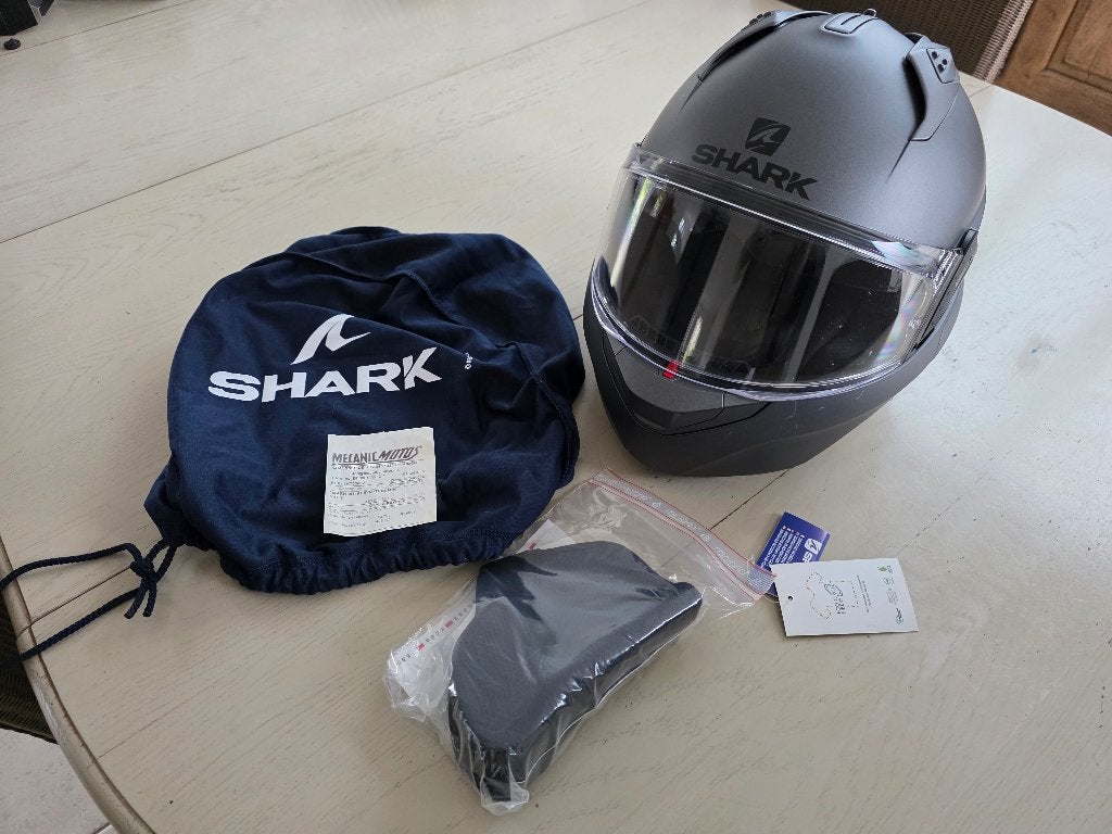 Casque Modulable SHARK EVO GT gris foncé - taille S, Motoren, Kleding | Motorhelmen, Ophalen of Verzenden, S, Shark