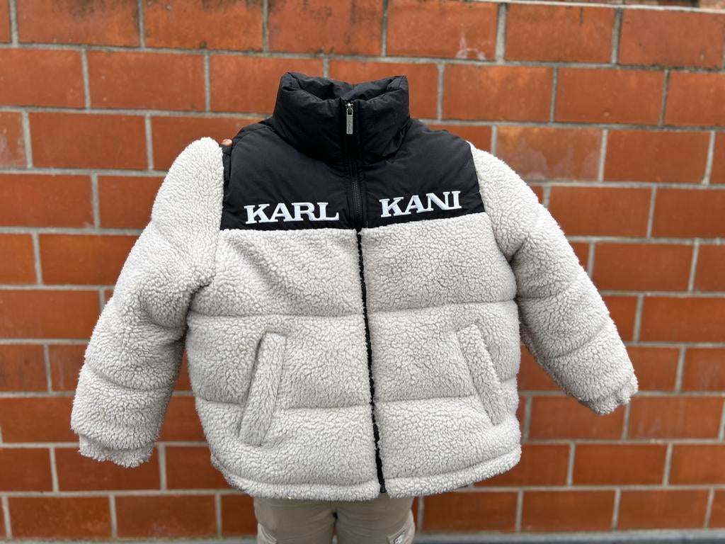 Karl kani jas maat L, Ophalen, Zo goed als nieuw, Maat 52/54 (L), Wit