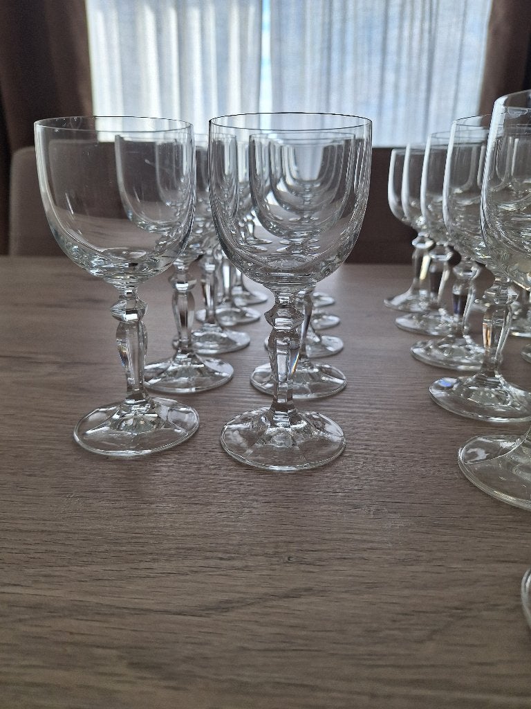 Vintage wijnglazenset van Bohemia Crystal uit Tsjechië, Ophalen