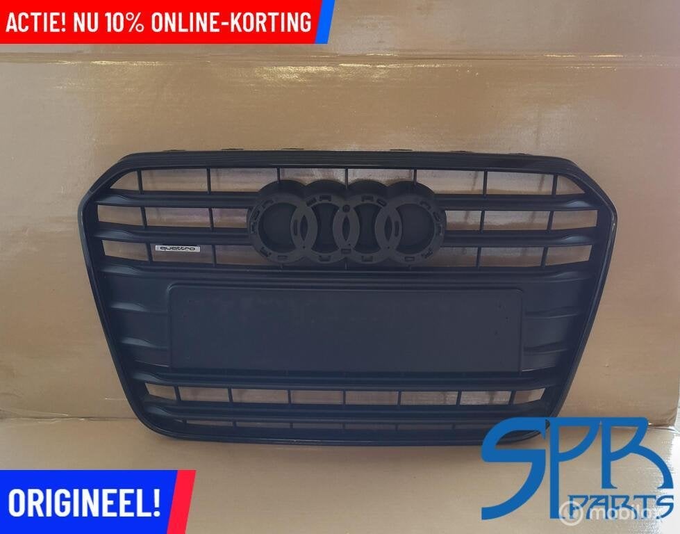 AUDI A6 C7 4G S-LINE GRILLE HOOGGLANS + MAT ZWART ORGI GRILL, Gebruikt, AUDI