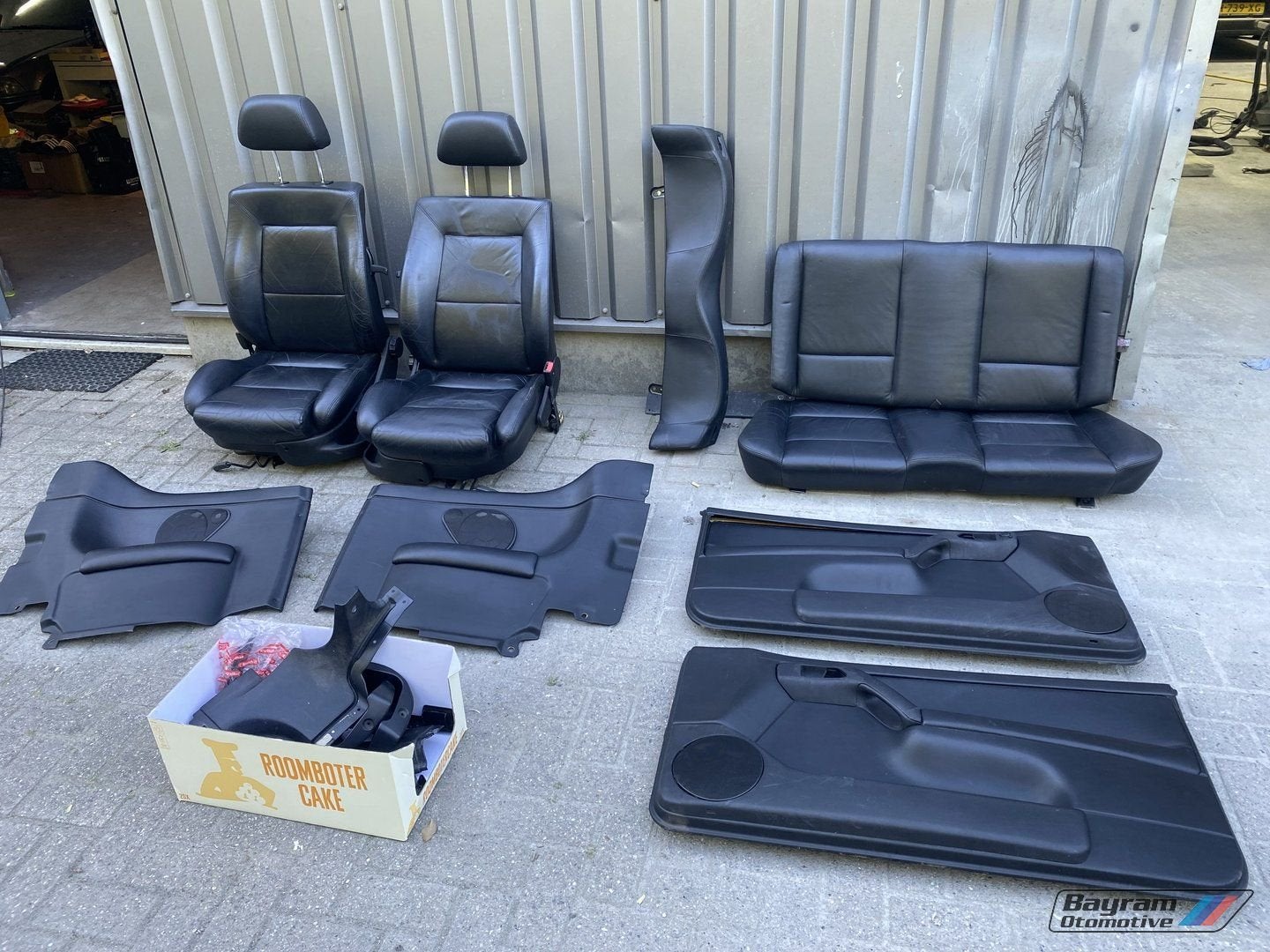 VW Golf 3 / 3,5 cabrio zwart lederen interieur gti stoel lee, Auto-onderdelen, Gebruikt, -, Volkswagen, -
