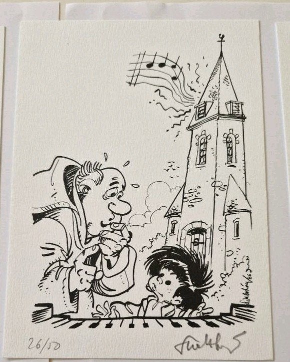 Ex-libris rare de François Walthéry(26/50), Ophalen of Verzenden