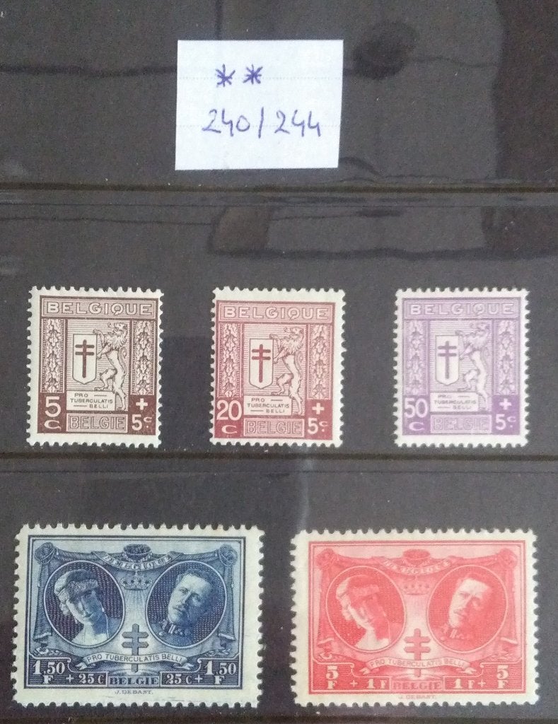 240-244 ** Tuberculosebestrijding, Ophalen of Verzenden, Zonder stempel, Postfris, Postfris