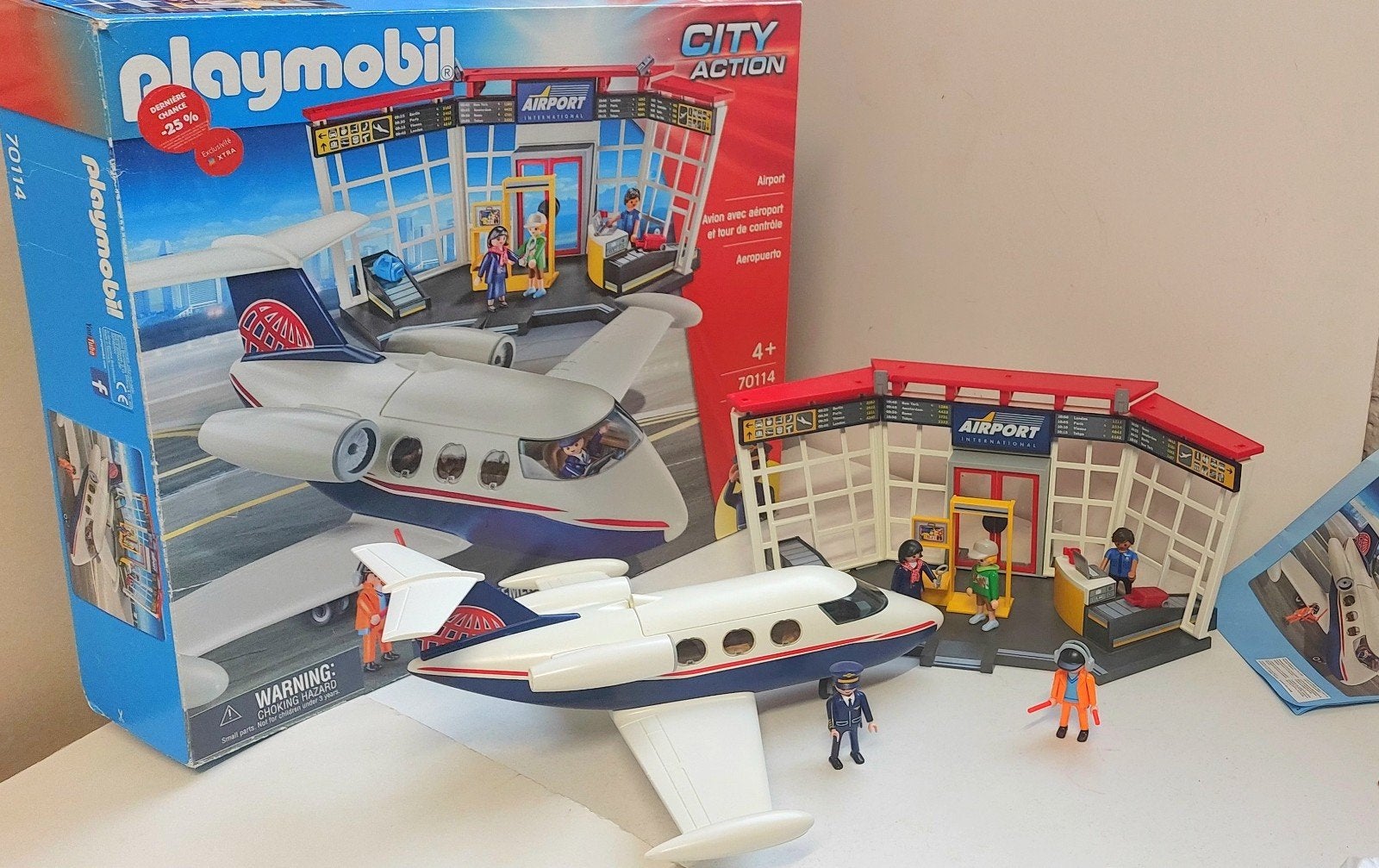 Playmobil 70114 Avion et aéroport Complet boîte et notice, Enlèvement ou Envoi, Figurines