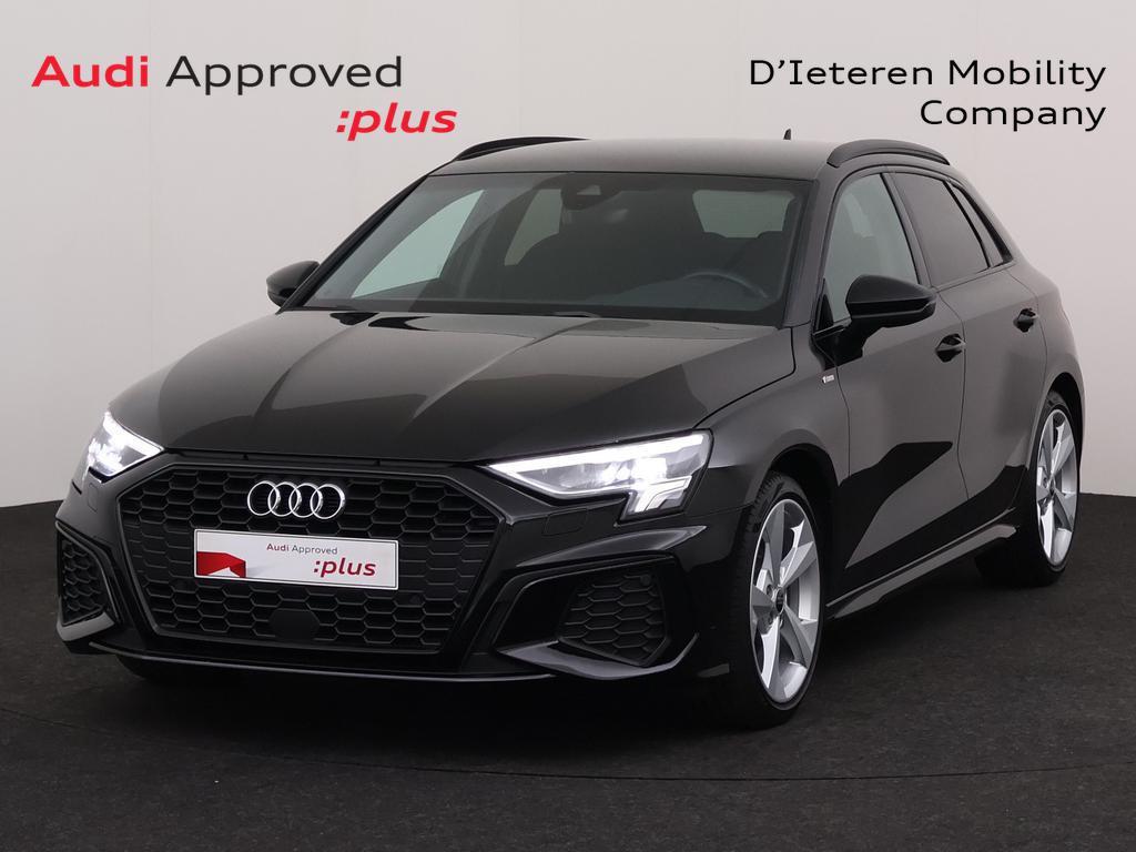 Audi A3 Sportback A3 Sportback 35 TFSI S line S tronic, Automaat, Zwart, https://public.car-pass.be/vhr/3c0d043e-bdc5-4983-87a0-abdb016dce00