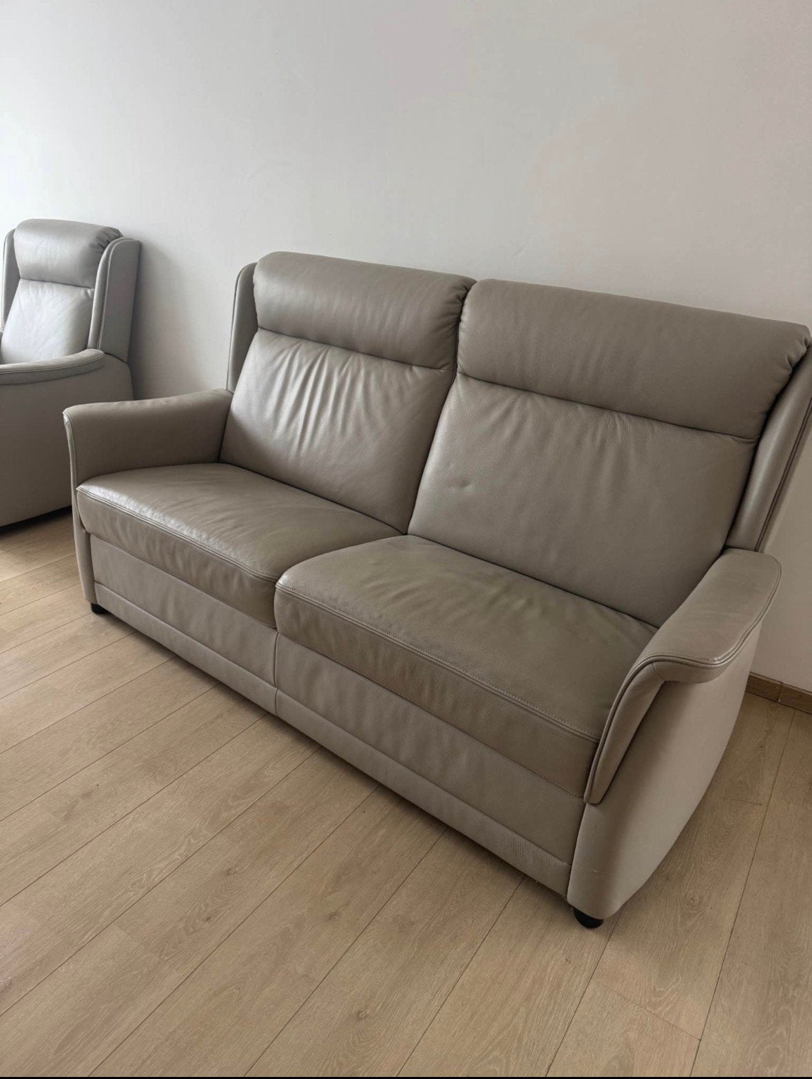 Mooie lederen salon 2,5 en 2 zit en 1 zit, Maison & Meubles, Enlèvement, Comme neuf