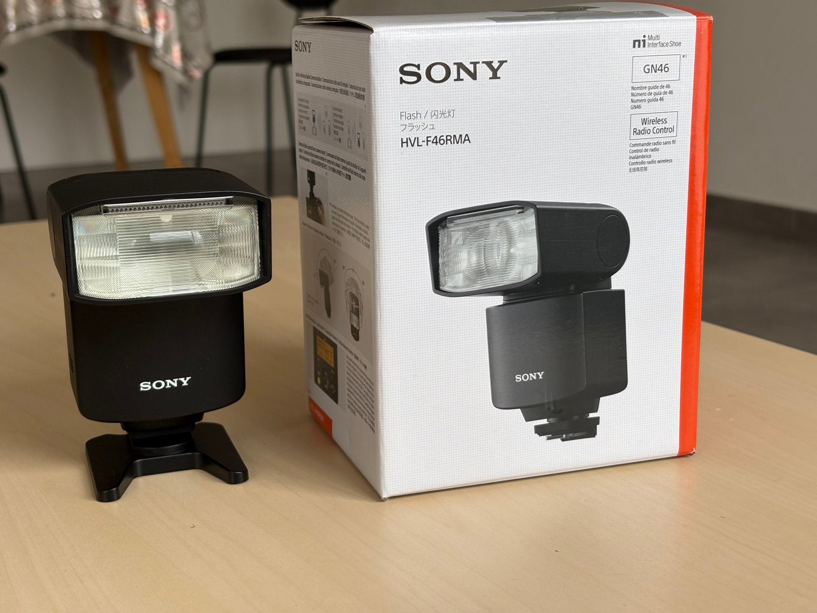 Flash de signalement Sony HVL-F46RM/GN46, TV, Hi-fi & Vidéo, Photo | Flash, Comme neuf, Enlèvement, Sony, Inclinable