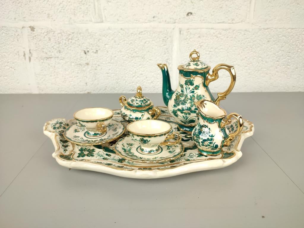 2-persoons servies Rigo Brussel, Antiek en Kunst, Antiek | Keramiek en Aardewerk, Ophalen of Verzenden