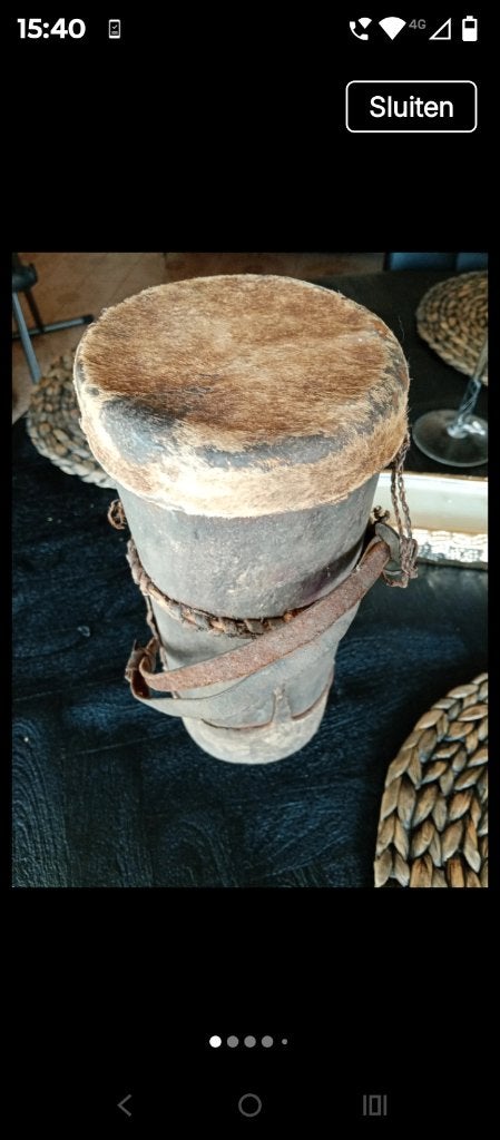 Afrikaanse honingpot/vetpot, 40 cm, Bruin, Afrika, Handgemaakt