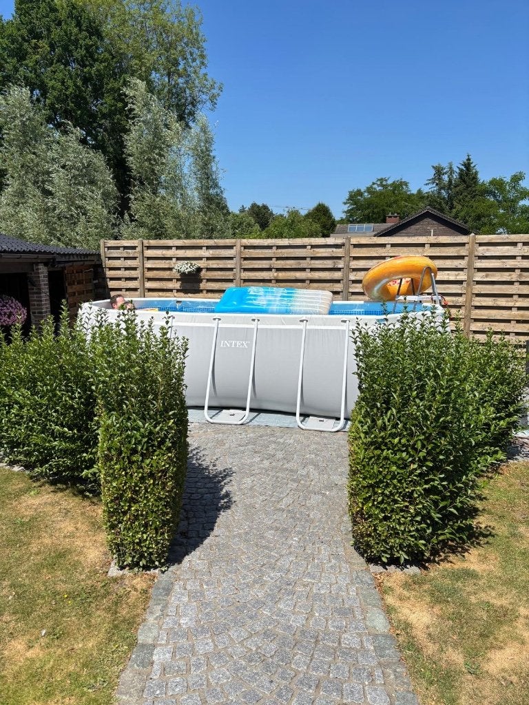 Zwembad met filter en warmtepomp, 200 tot 300 cm, Zo goed als nieuw, Ovaal, Ophalen
