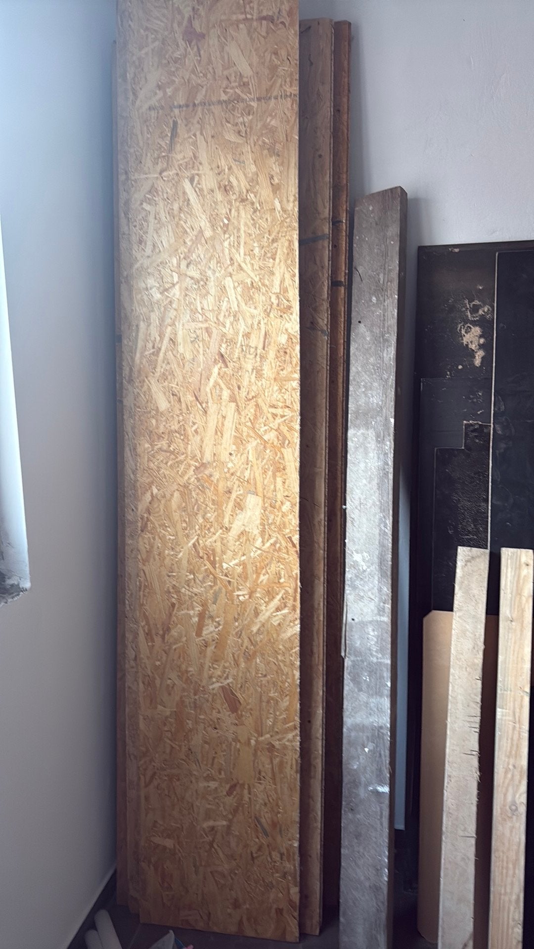 6 stuks osb platen 12 en 18 cm, Ophalen, Zo goed als nieuw