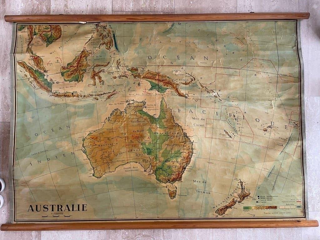 oude landkaart van Australië, Livres, Enlèvement, Utilisé, Autres régions, Carte géographique