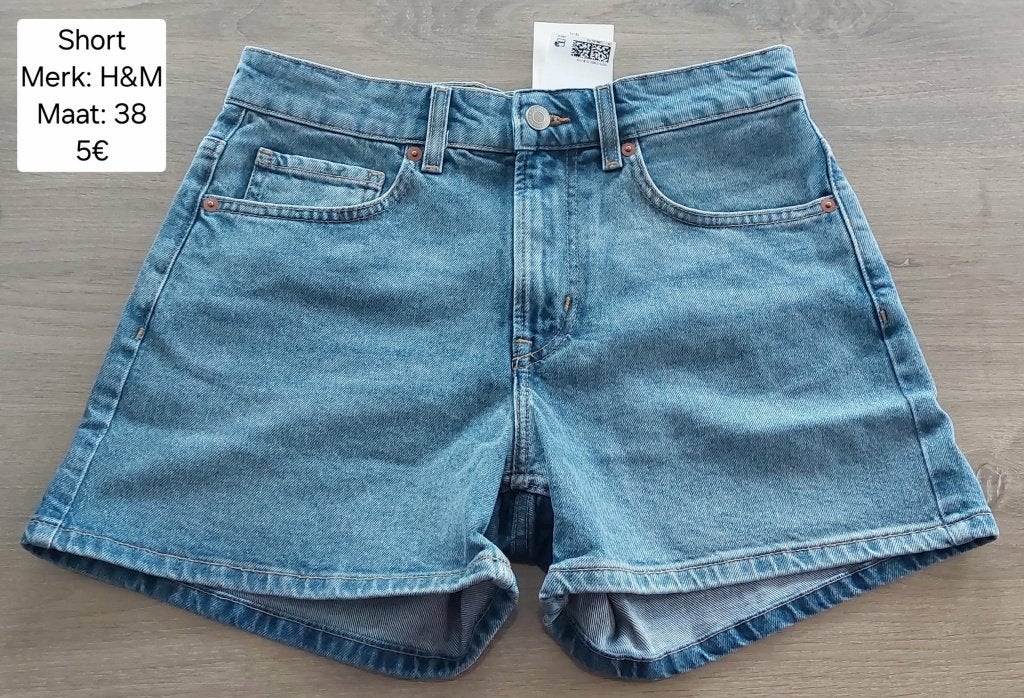 Short pour fille : H&M taille 38 (NOUVEAU + ÉTIQUETTE), Neuf, Enlèvement ou Envoi, Bleu, Taille 38/40 (M)