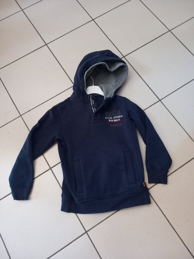 GARCIA - sweat coton - capuche - L.M. - T : 140 cms, Envoi, Comme neuf, Garcia, Garçon
