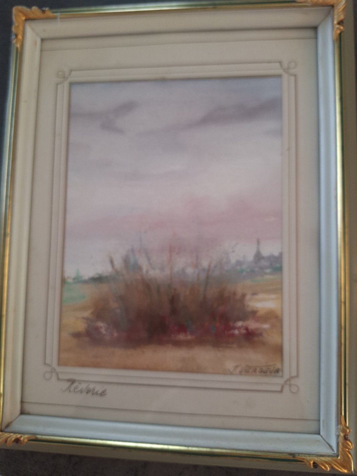 Aquarelle originale de J.VERDEUR, Antiquités & Art, Art | Peinture | Classique, Enlèvement ou Envoi, Impressionniste, Aquarelle