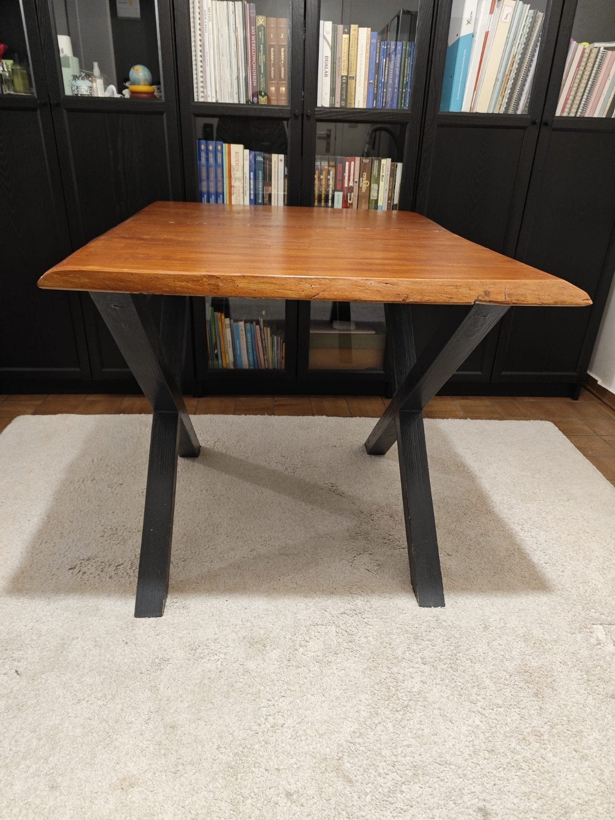 Massief eikenhout tafel (handgemaakt), Ophalen, Eikenhout