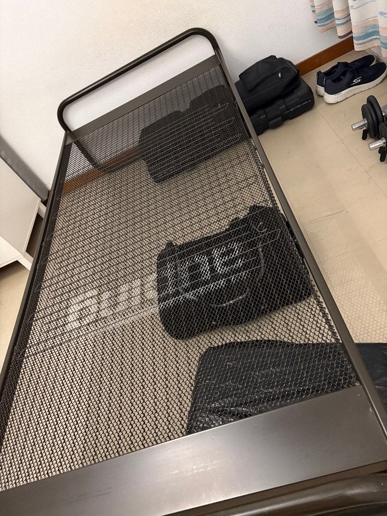 Metalen eenpersoonsbed van 90* 180 cm, Ophalen, Gebruikt, 90 cm, Eenpersoons