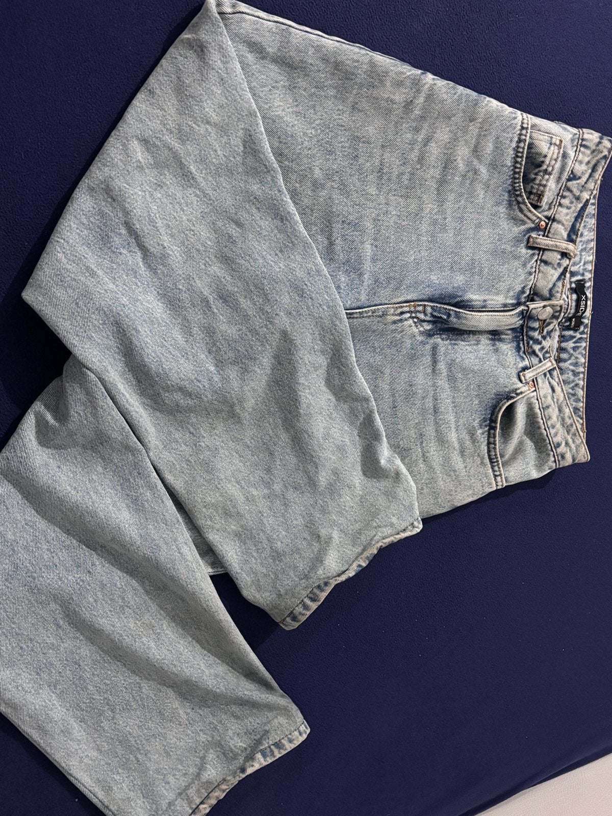 Lichtblauwe Baggy jeans, Kleding | Heren, Ophalen of Verzenden, Zo goed als nieuw, Maat 46 (S) of kleiner, Blauw
