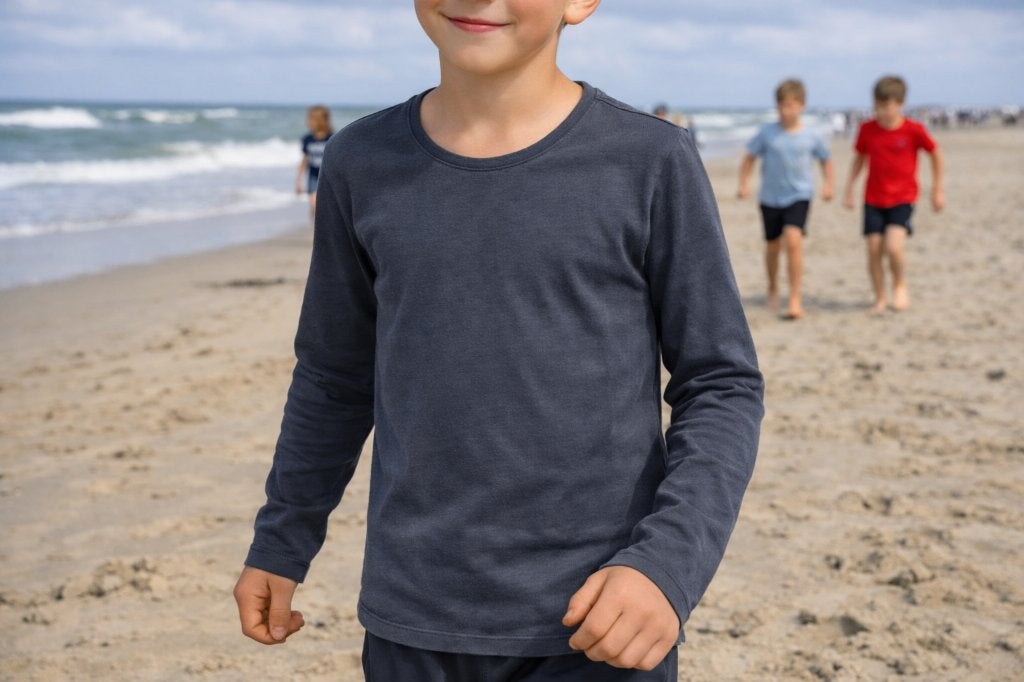 L10. T‑shirt anthracite manches longues H&M – enfant 9 ans, Kinderen en Baby's, Kinderkleding | Maat 134, Gebruikt, H&M, Ophalen of Verzenden