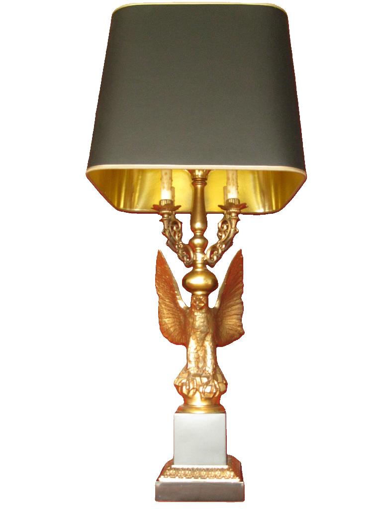 Enorme Hollywood Regency Deknudt arend lamp H94cm., Enlèvement