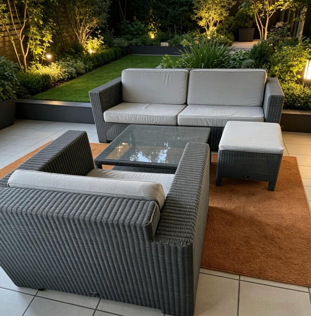Loungeset Borek, Tuin en Terras, Ophalen, Kunststof, Bank, Loungeset