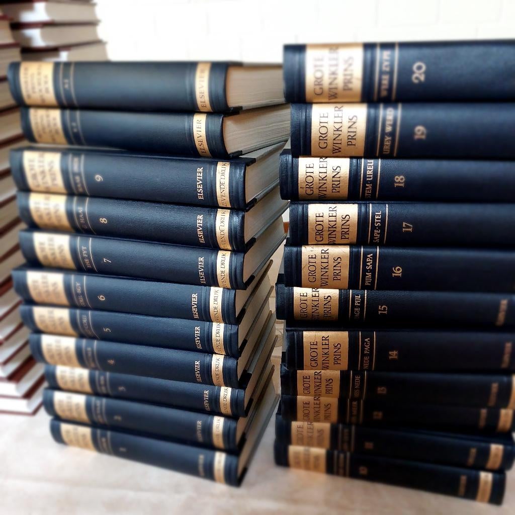 Grote Winkler Prins - 20 boeken + 2 woordenboeken, Boeken, Encyclopedieën, Gelezen, Complete serie, Algemeen, Ophalen