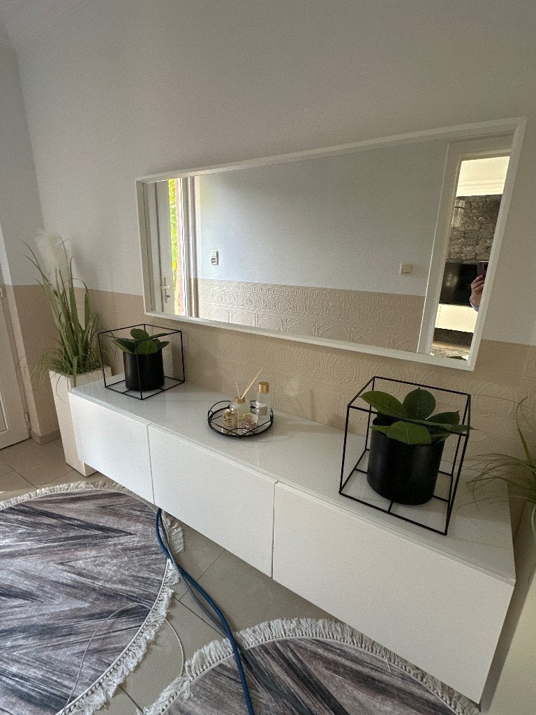 Hangkast met spiegel, Ophalen, Glas, 150 tot 200 cm, Zo goed als nieuw