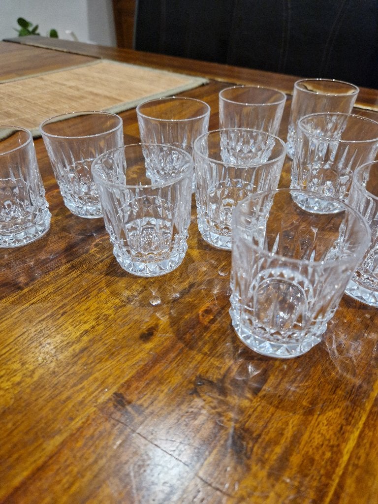 10 glazen (kristal) voor cognac, thee of andere, Ophalen of Verzenden, Zo goed als nieuw, Overige typen