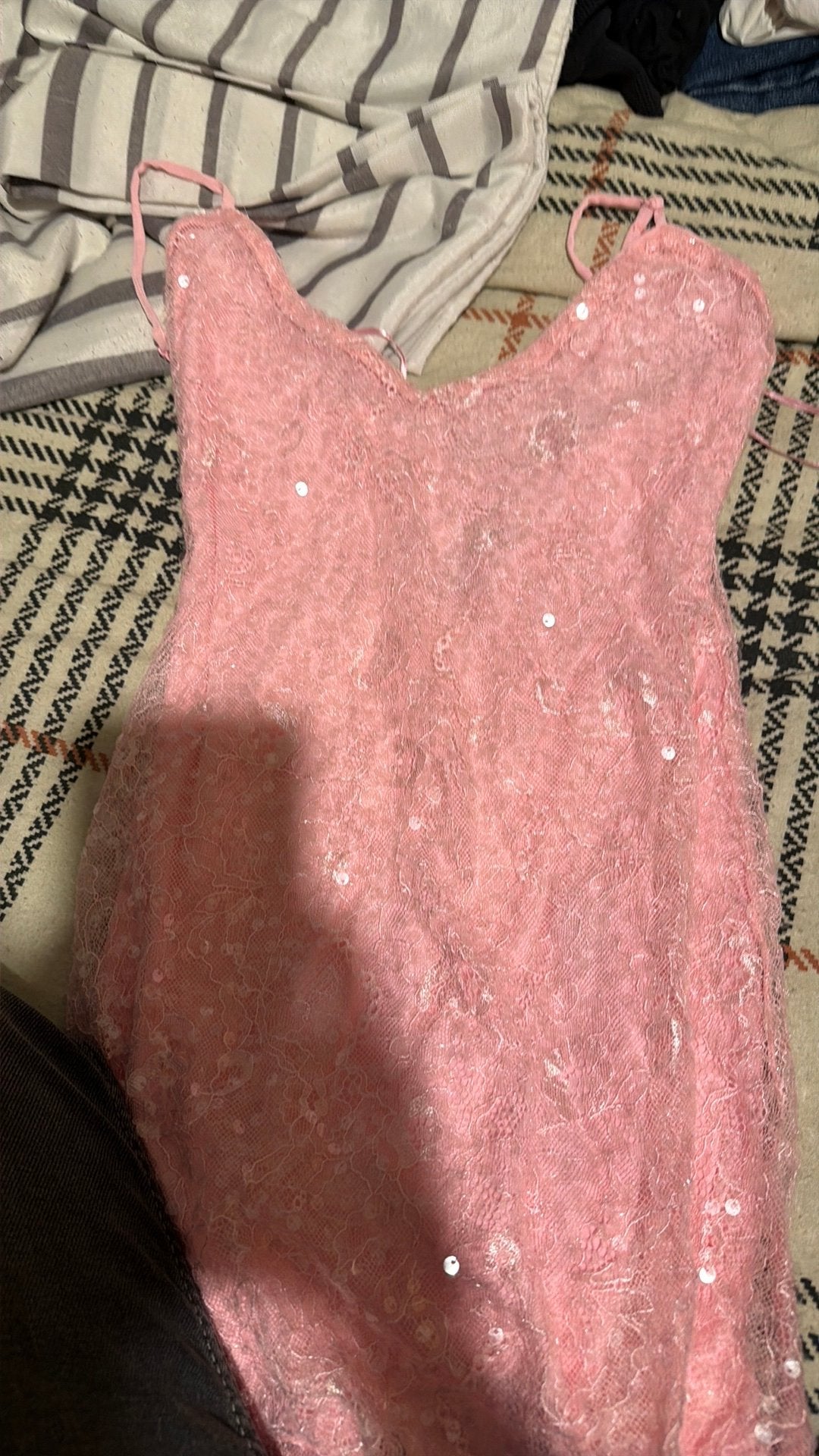 Roze glitter jurk, Kleding | Dames, Ophalen, Overige typen, Zo goed als nieuw, Roze