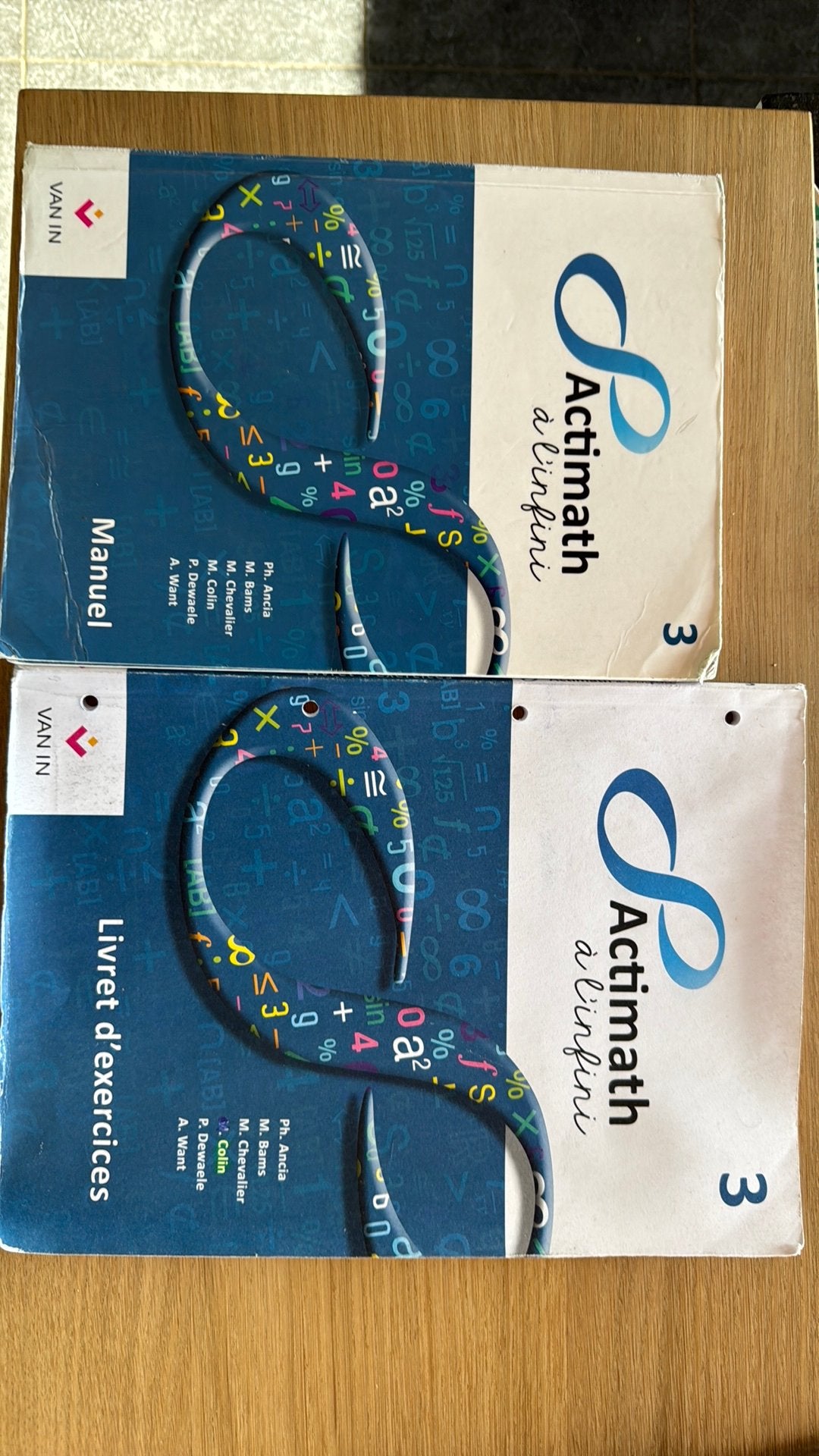 Actimath à l'infini 3  + Livret d’exercices, Enlèvement, Comme neuf, Secondaire, Français