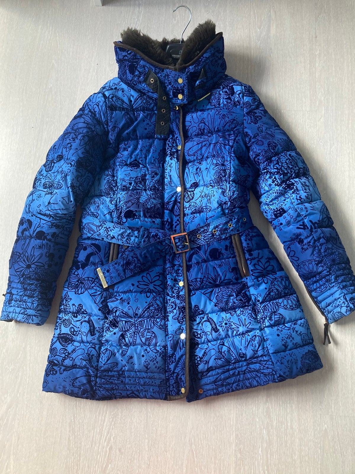 Winterjas desigual maat 44 valt kleiner, Ophalen of Verzenden, Zo goed als nieuw, Maat 42/44 (L), Blauw