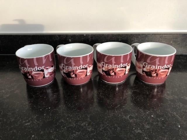 4 " nieuwe " koffiemokken ( Graindor ), Enlèvement ou Envoi, Neuf, Tasse(s) et/ou soucoupe(s)