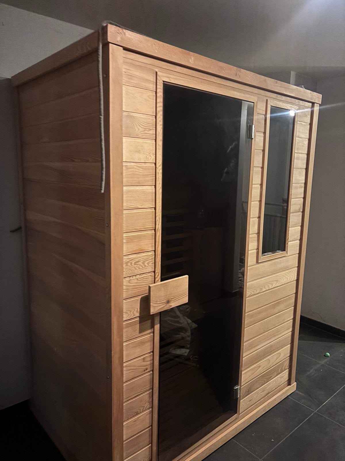 Infrarood Sauna – Houten Sauna met Glazen Deur – €800, Sport en Fitness, Ophalen, Zo goed als nieuw, Infrarood