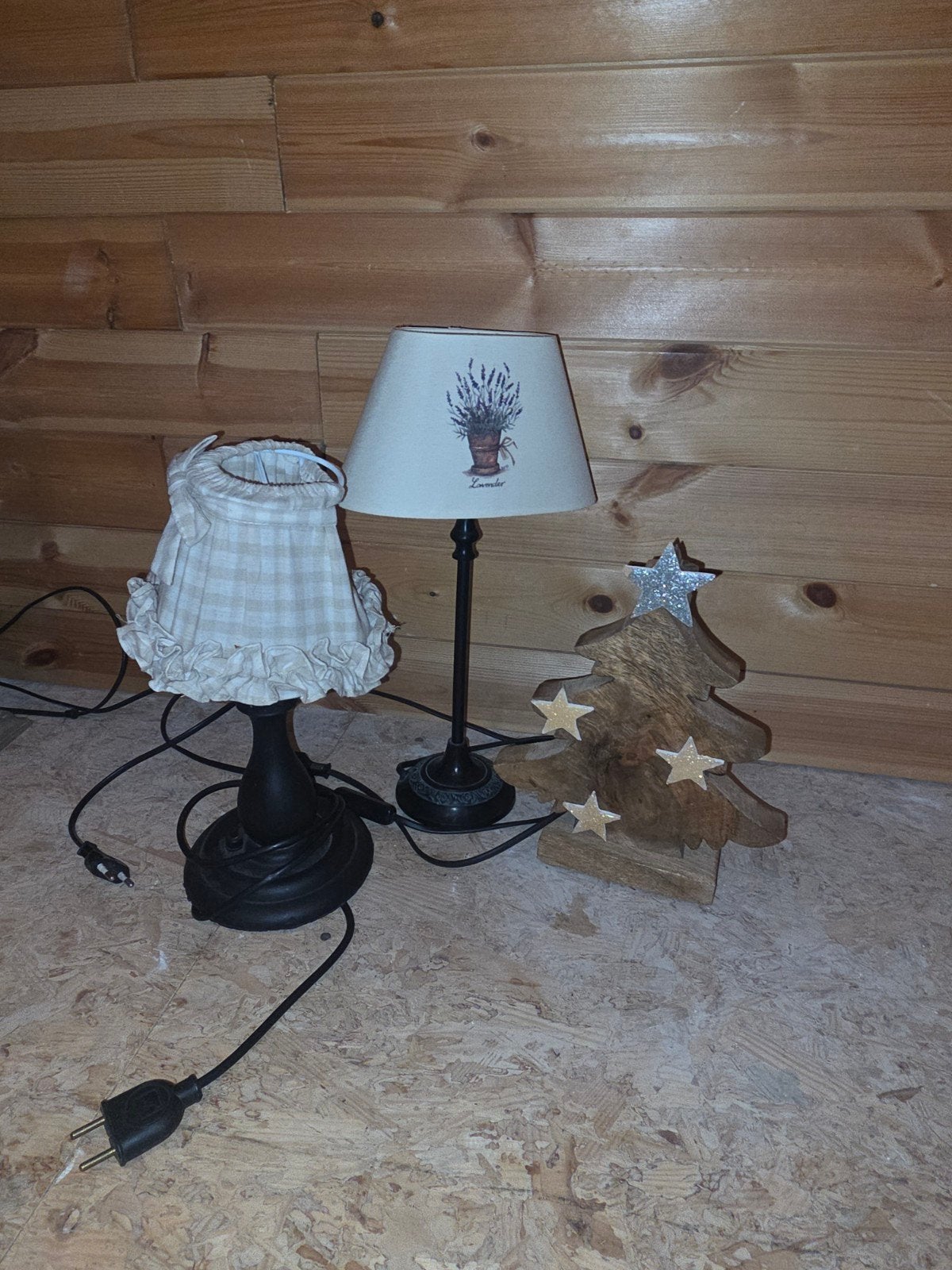 3 bed lampen, Ophalen of Verzenden, Gebruikt, Sfeerlamp, Landelijk