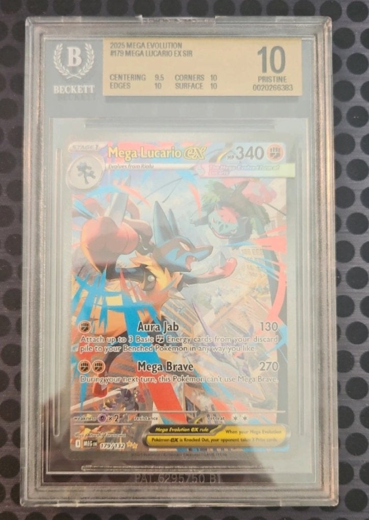 Mega lucario ex BGS 10, Ophalen of Verzenden, Nieuw, Losse kaart