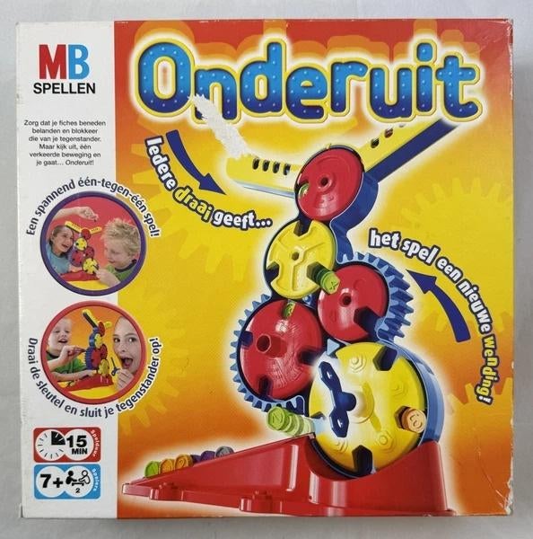 MB Onderuit party game Jeu de stratégie Jeu d'adresse, 1 ou 2 joueurs, Envoi, Comme neuf, MB spelen