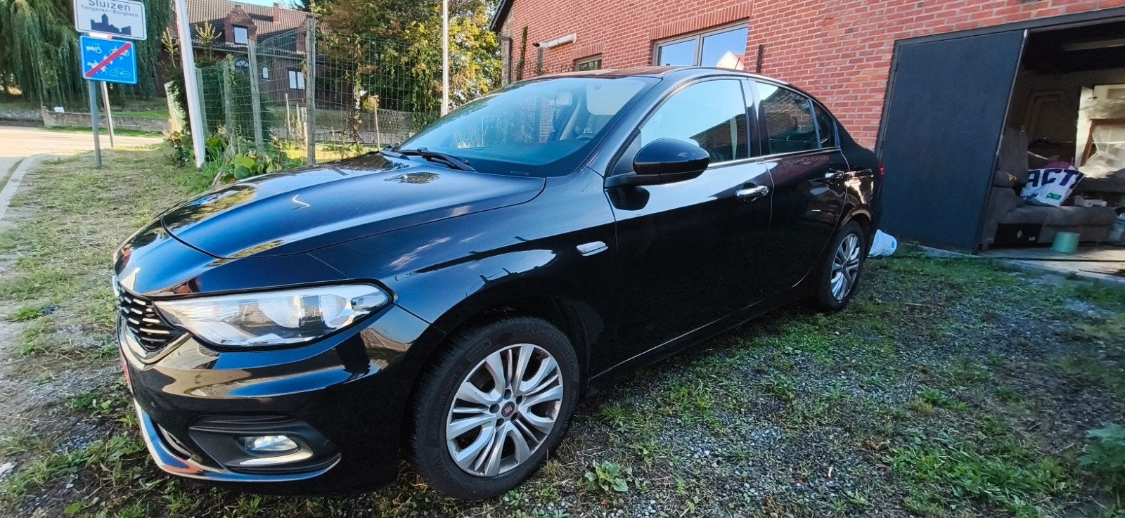 Fiat Tipo 1.6 MultiJet 120pk – 2016 – Handelaar/export, Voorwielaandrijving, Euro 6, Leder en Stof, Zwart