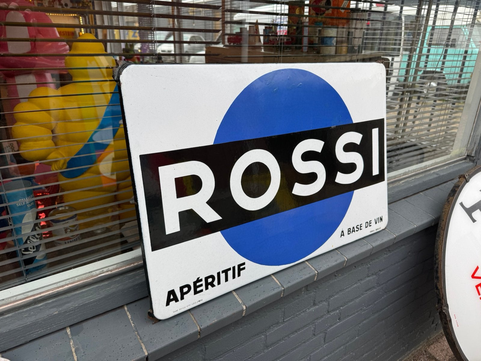 ROSSI emaille reclamebord 1950, Verzamelen, Reclamebord, Gebruikt, ., Ophalen of Verzenden