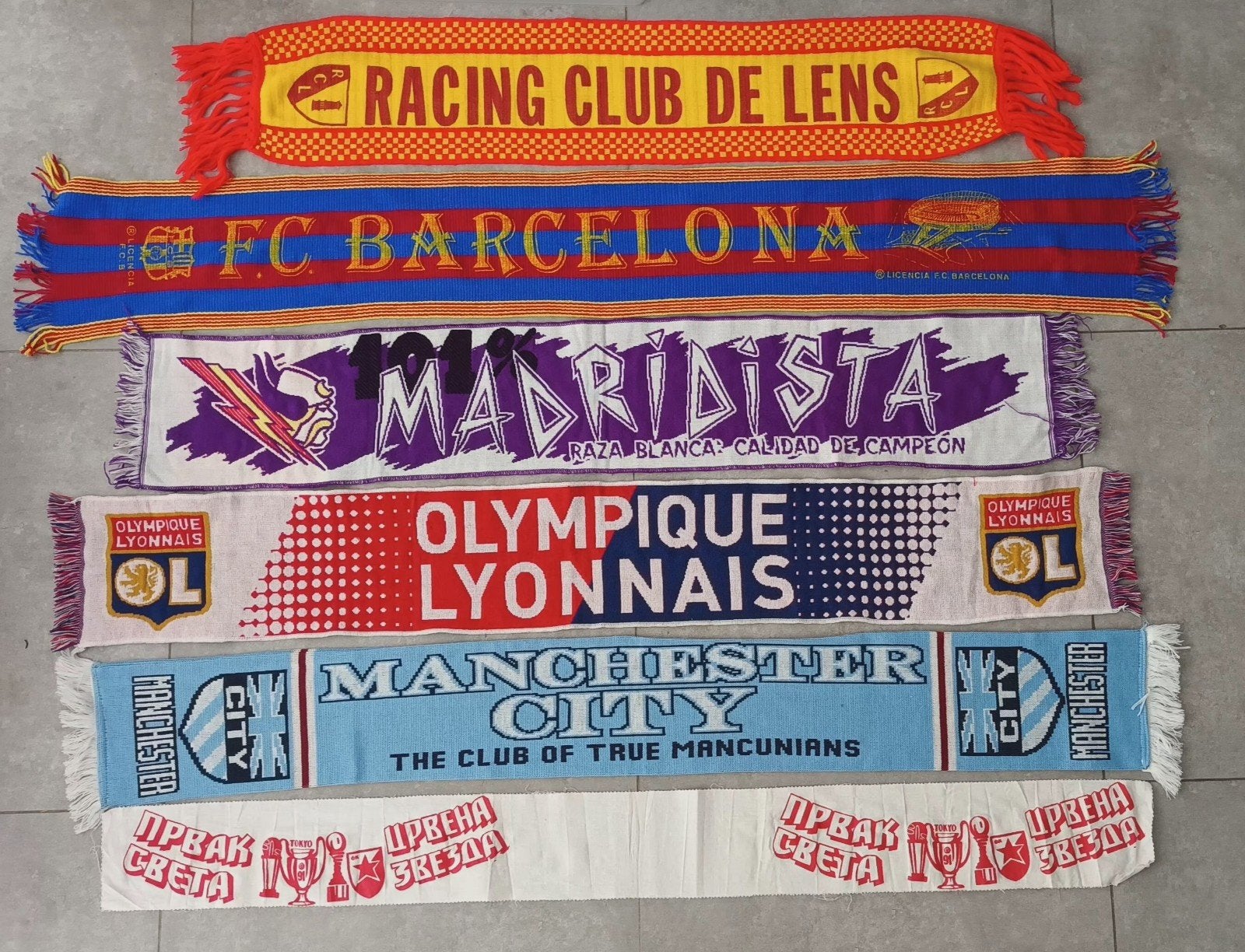 lot de 6 écharpes de football, Enlèvement ou Envoi, Utilisé