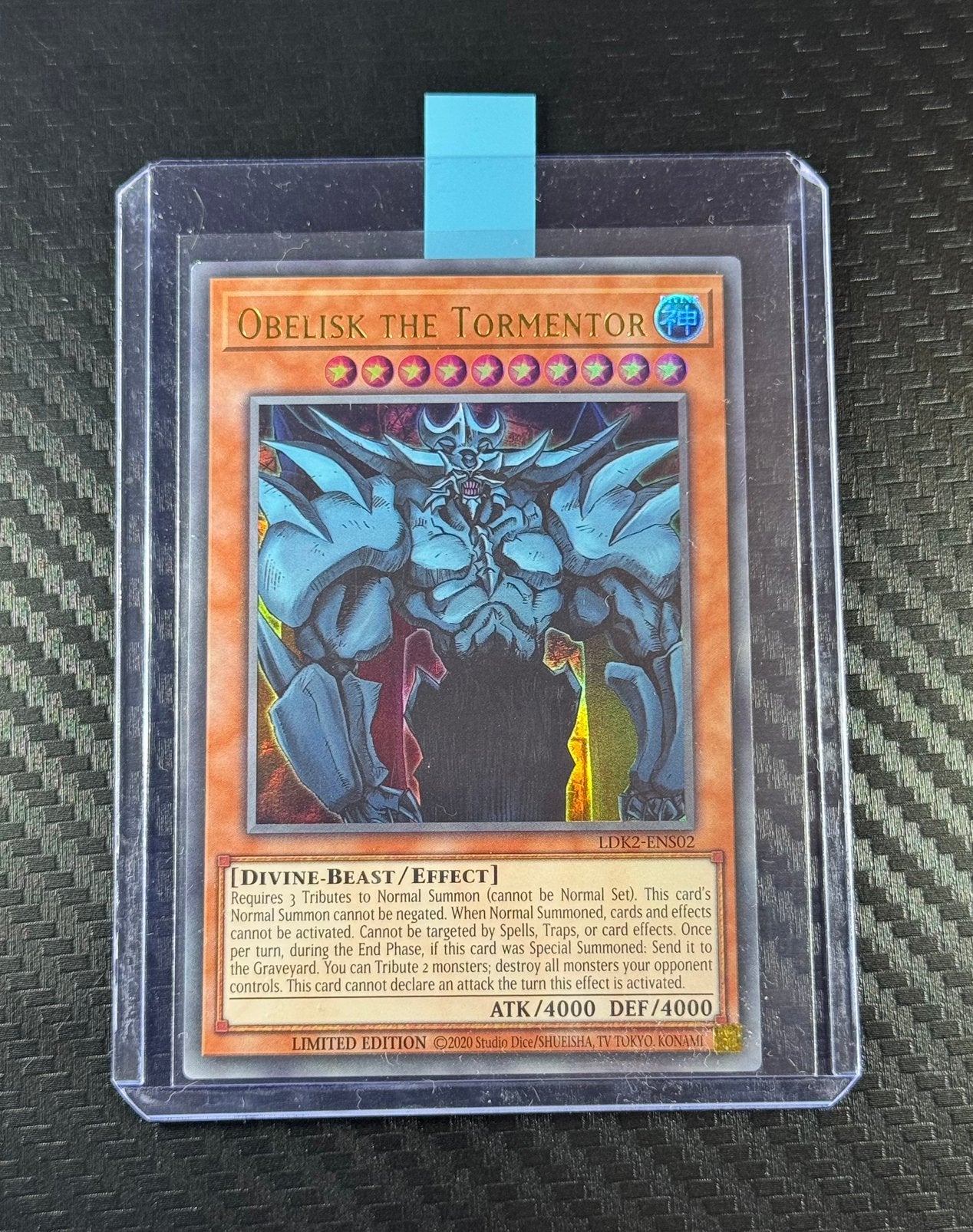 Obelisk the Tormentor | Ultra Rare | Holo | #LDK2-ENS02, Hobby en Vrije tijd, Verzamelkaartspellen | Yu-gi-Oh!, Verzenden, Zo goed als nieuw