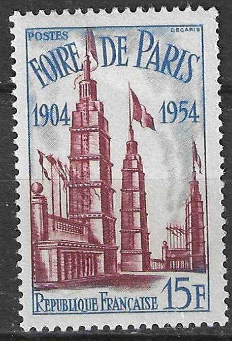France 1954 - Yvert 975 - Foire commerciale de Paris (PF), Timbres & Monnaies, Timbres | Europe | France, Envoi, Non oblitéré